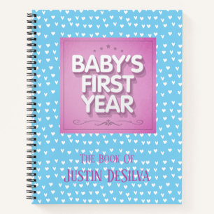 Personalisiertes Baby im ersten Jahr Notizbuch