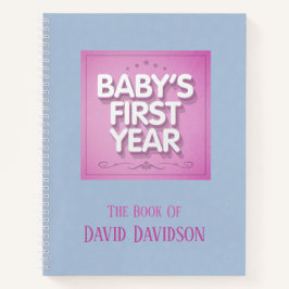 Personalisiertes Baby im ersten Jahr Notizbuch