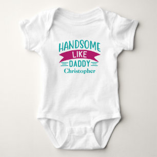 Personalisiertes Baby-Jungen-Geschenk Hübsch wie D Baby Strampler