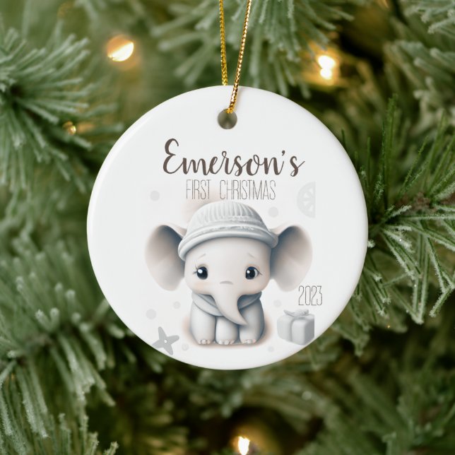 Personalisiertes Baby Keramik Ornament (Baum)