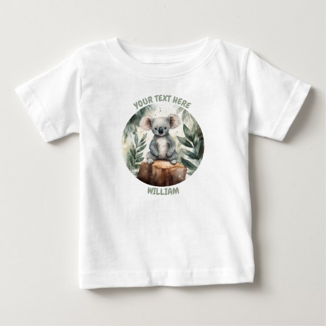 Personalisiertes Baby Koala T-Shirt (Vorderseite)
