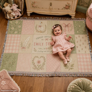 Personalisiertes Baby-Mädchen-Alberne-Gans-Patchwo Decke