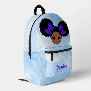 Personalisiertes Baby Mädchen Blau Bedruckter Rucksack