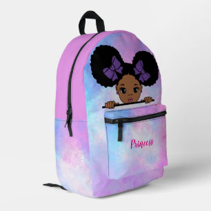 Personalisiertes Baby Mädchen Lila Bedruckter Rucksack