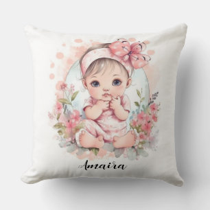 Personalisiertes Baby-Mädchen-Namen-Wurfkissen Kissen