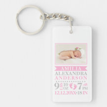 Personalisiertes Baby-Mädchen-Rosa-grauer