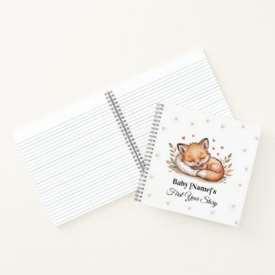 Personalisiertes Baby Memory Book - Fox Notizbuch