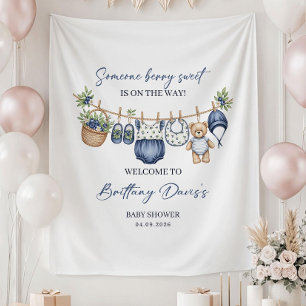 Personalisiertes Baby Shower Hintergrundbanner, Ma Wandteppich