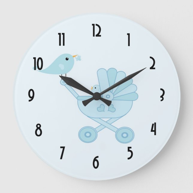 Personalisiertes Baby-und Große Wanduhr (Vorderseite)