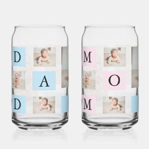 Personalisiertes Baby & VATER & Baby & MAMA Glas