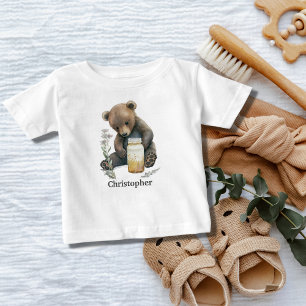 Personalisiertes Babybär-Babyjunge-Geschenk Baby T-shirt