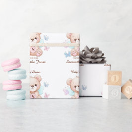 Personalisiertes Babyduschpapier Geschenkpapier