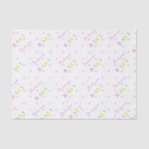 Personalisiertes Babyduschpapier Seidenpapier
