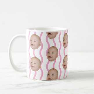 Personalisiertes Babygesicht Vatertagsgeschenk für Kaffeetasse