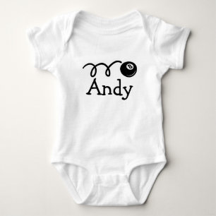 Personalisiertes Babyoutfit mit Pool-Acht-Kugel Baby Strampler