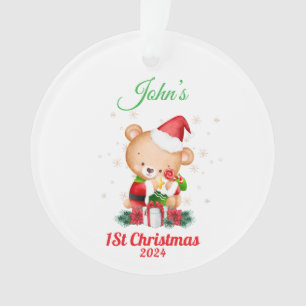 Personalisiertes Baby's 1. Weihnachten mit Foto Ornament