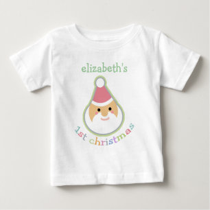 Personalisiertes Baby's First Christmas Baby T-shirt