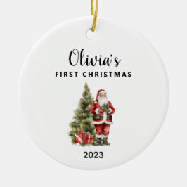 Personalisiertes Baby's First Christmas Keepake Keramik Ornament