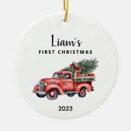 Personalisiertes Baby's First Christmas Keepake Keramik Ornament