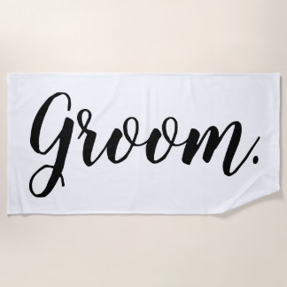 Personalisiertes Bachelor Groom Strandtuch