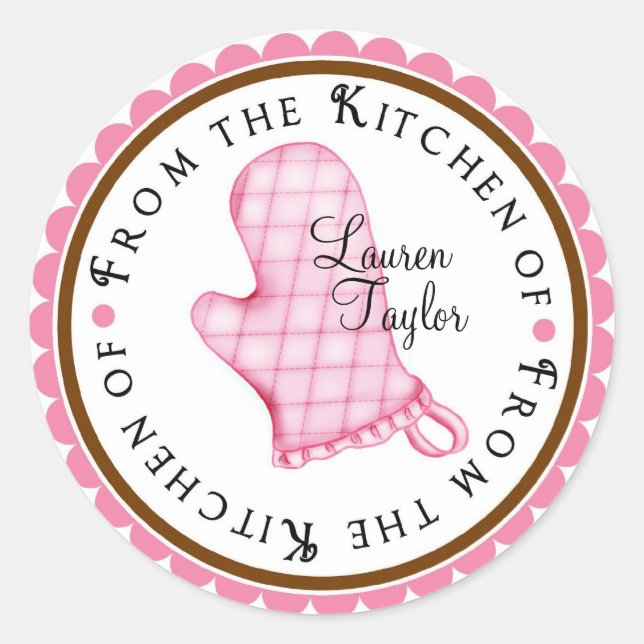 Personalisiertes Backen Kochen Kochen Sticker (Vorderseite)