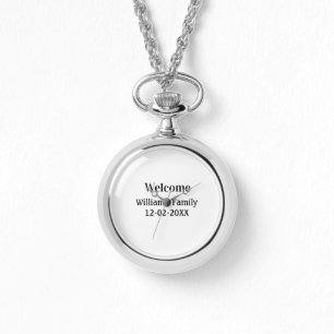 personalisiertes Backen mit einfachem monogramm Lo Armbanduhr