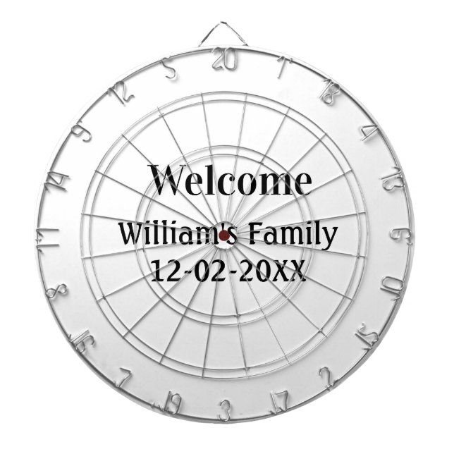 personalisiertes Backen mit einfachem monogramm Lo Dartscheibe (vorne)