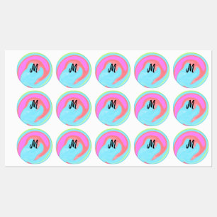 personalisiertes Backen mit einfachem monogramm Lo Etiketten