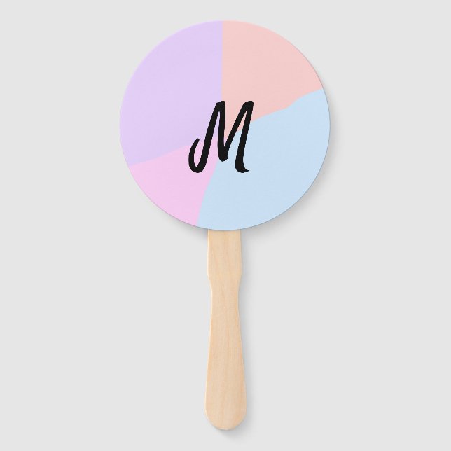 personalisiertes Backen mit einfachem monogramm Lo Fächer (Vorderseite)