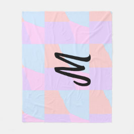 personalisiertes Backen mit einfachem monogramm Lo Fleecedecke