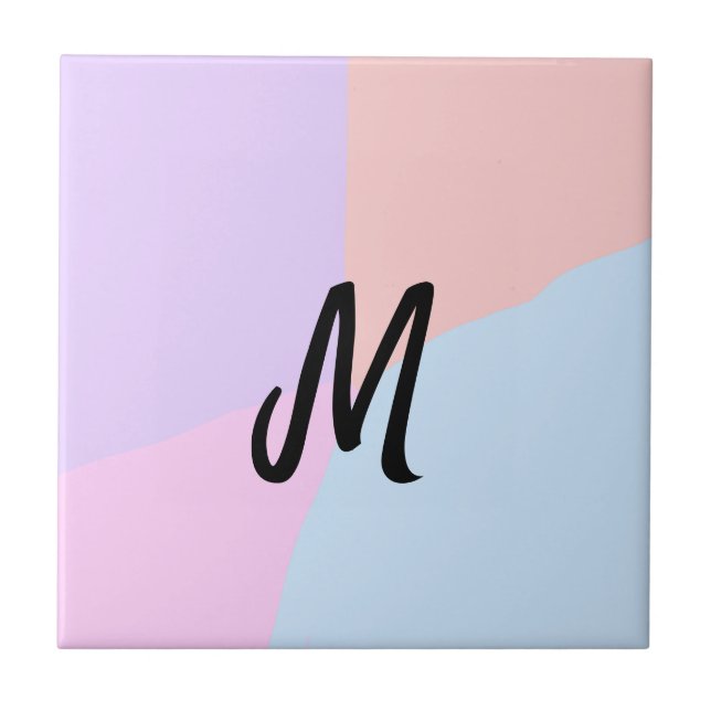personalisiertes Backen mit einfachem monogramm Lo Fliese (Vorderseite)