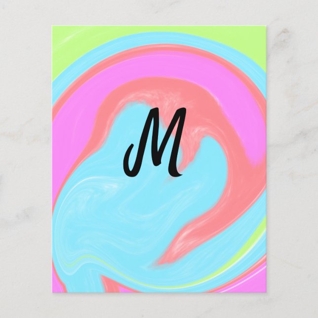 personalisiertes Backen mit einfachem monogramm Lo Flyer (Vorne)