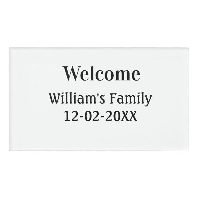 personalisiertes Backen mit einfachem monogramm Lo Namenschild (Vorderseite)