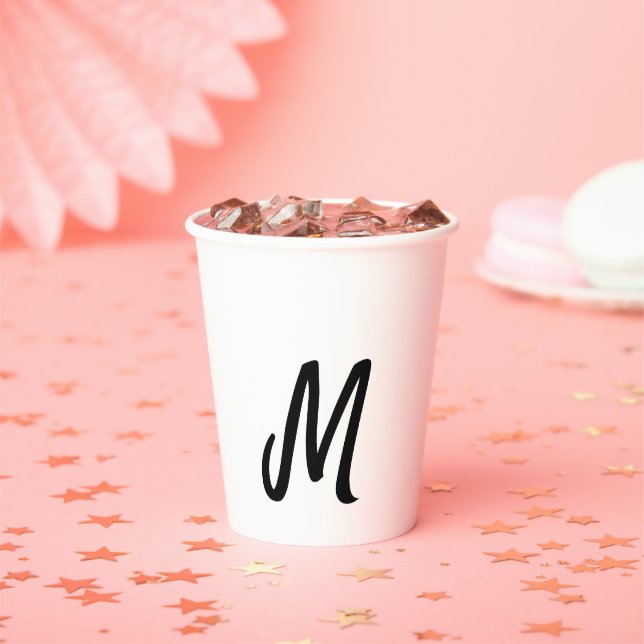 personalisiertes Backen mit einfachem monogramm Lo Pappbecher (Insitu)