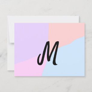 personalisiertes Backen mit einfachem monogramm Lo Postkarte