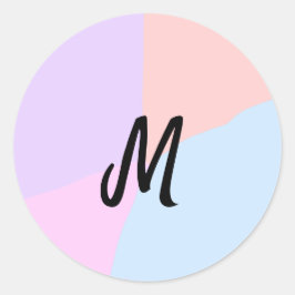 personalisiertes Backen mit einfachem monogramm Lo Runder Aufkleber