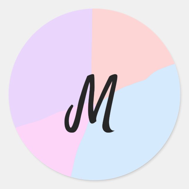personalisiertes Backen mit einfachem monogramm Lo Runder Aufkleber (Vorderseite)