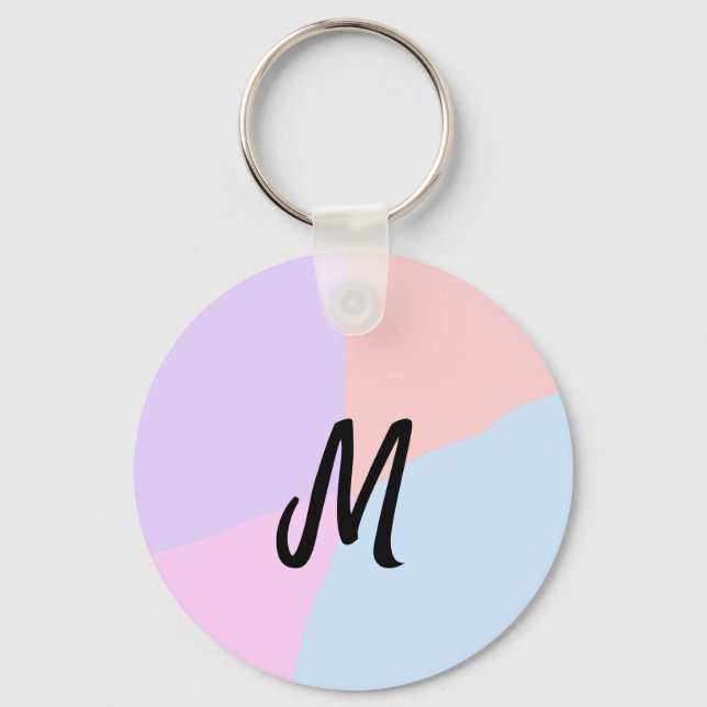 personalisiertes Backen mit einfachem monogramm Lo Schlüsselanhänger (Vorderseite)