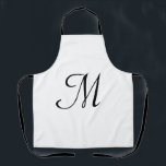personalisiertes Backen mit einfachem monogramm Lo Schürze<br><div class="desc">design</div>