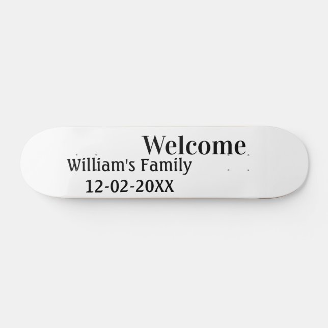 personalisiertes Backen mit einfachem monogramm Lo Skateboard (Horizontal)