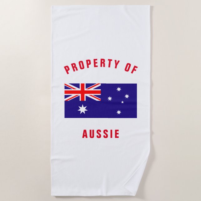 Personalisiertes Badetuch der australischen Flagge (Vorderseite)