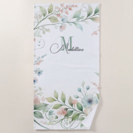 Personalisiertes Badetuch mit Wild Kleine Blume