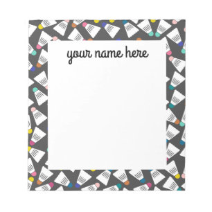 Personalisiertes Badminton Notepad Notizblock