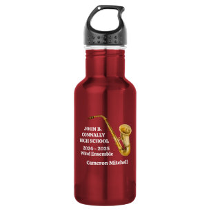 Personalisiertes Band für Gold Saxophonspieler Edelstahlflasche
