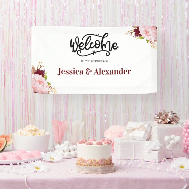 Personalisiertes Banner für die Blumenzehen (Party)