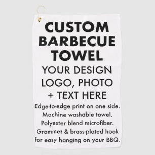 Personalisiertes Barbecue Handtuch, Hook & Grommet Golfhandtuch