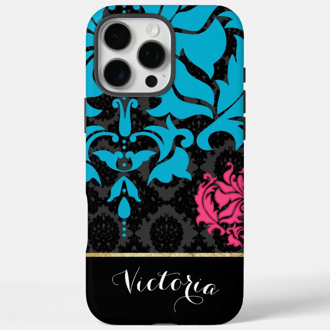 Personalisiertes Barock Pink Aqua Black and Gold title_seo2 (Rückseite)