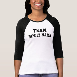 Personalisiertes Baseball-Ähnliches Familien-Team, T-Shirt