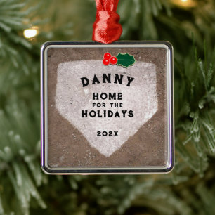 Personalisiertes Baseball-Andenken Ornament Aus Metall