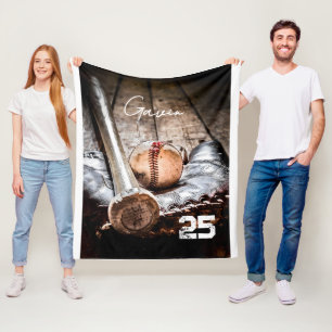 Personalisiertes Baseball Fleece Blanket Großes Cu